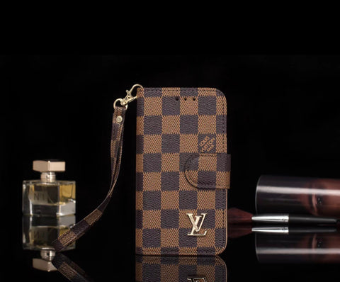 Louis Vuitton Monogram Brown Leather Card Holder Case for iPhone 11 12 13  Pro Max - Louis Vuitton Case