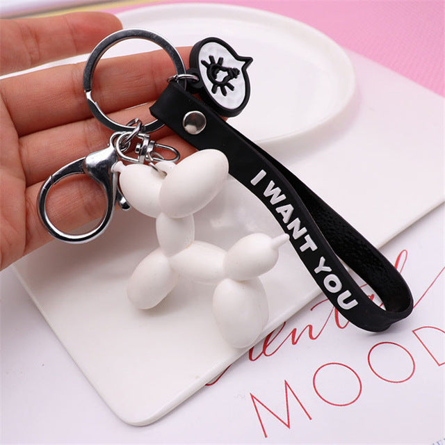 Kawaii Balloon Dog Keychain Models For Girls Sweet Ins Style Balloon Dog  Phone Chain Key Buckle Accessories Bag Pendant Toys New - Plush Keychains -  AliExpress